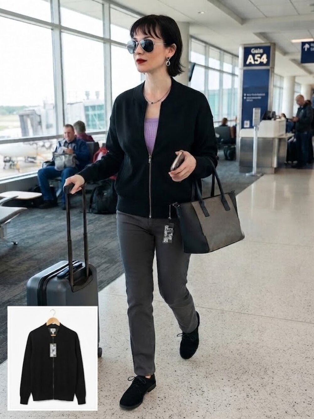 Future Collective | Women's Black Bomber Jacket Size Small